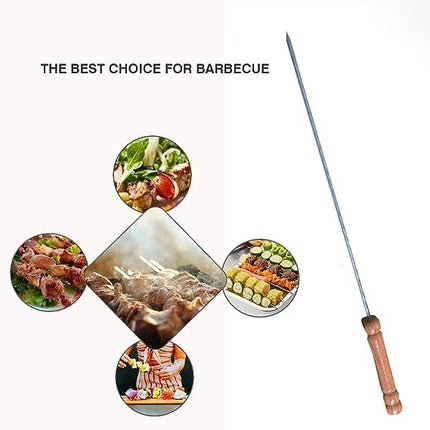 Portable Barbeque Griller Stainless Steel Barbeque Skewers Set (12pcs Set)