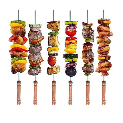 Portable Barbeque Griller Stainless Steel Barbeque Skewers Set (12pcs Set)