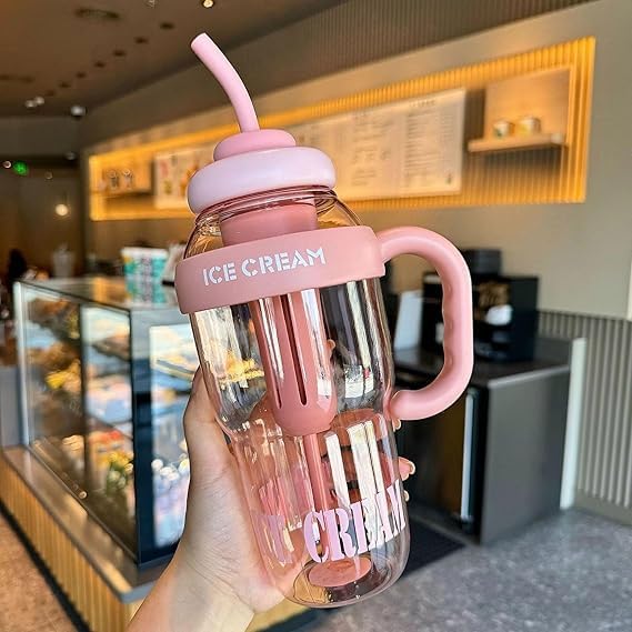 1300ML Double-Walled Vacuum Insulated Ice Cream Bottle - Large Capacity, Leak-Proof, BPA-Free Thermos for Hot & Cold Beverages, Leak-Proof Sports and Gym Fitness Shaker Bottle