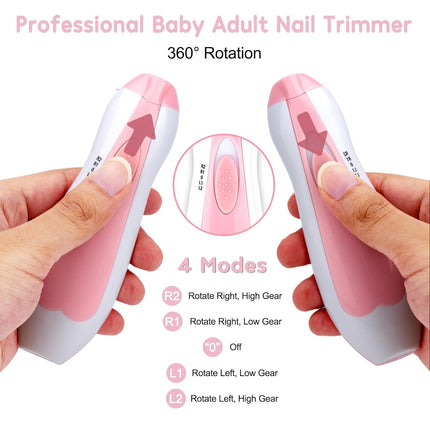 Baby Nail Trimmer Electric,Baby Nail Clippers, 6 in 1 Baby Nail File,Nail File Baby Grooming Kit Manicure Set for Toddler or Adults (MultiColour)