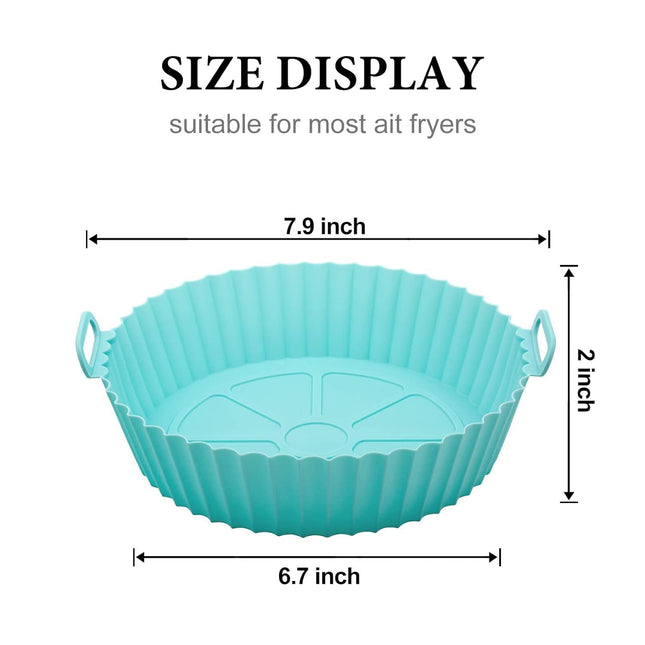 Reusable Air Fryer Silicone Pot Liners - Non-Stick, Heat-Resistant Basket Baking Trays for Air Fryers, Ovens, & More | (pack of 2)