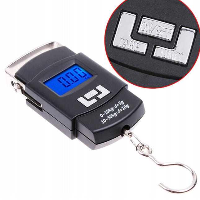 Digital Hanging Scale with LCD Display, Portable Electronic Weight Scale with Hook