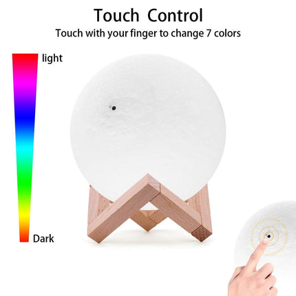 3D Moon Night Light Lunar LED Moon Lamp 16 Changing Color Remote Control