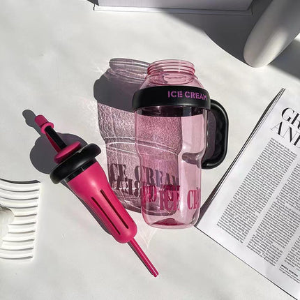 1300ML Double-Walled Vacuum Insulated Ice Cream Bottle - Large Capacity, Leak-Proof, BPA-Free Thermos for Hot & Cold Beverages, Leak-Proof Sports and Gym Fitness Shaker Bottle