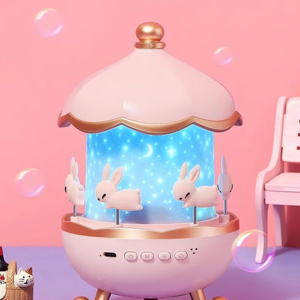360° Rotating Lamp - Rabbits Kids Night Light Projector