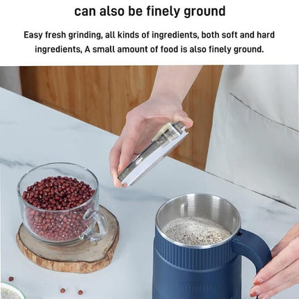 Stainless Steel Portable Electric Coffee Bean Grinder Perfect Grain Mills Herb Spice Nuts Multifunctional Grinding Machine with Blade for Home Kitchen Restaurant Hotel