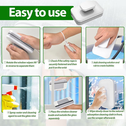 Magnetic Window Glass Cleaner | Doublefaced Glass Cleaner