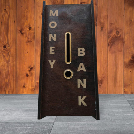 Wooden Money/Piggy Bank for Kids & Adults, Coin Box with Carved Design Savings Mini Bank
