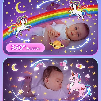 360° Rotating Lamp - Rabbits Kids Night Light Projector