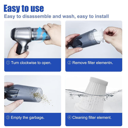 Portable Vacuum Cleaner | Cordless Handheld Mini Vacuum with Multi-Nozzles