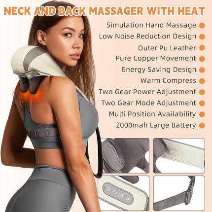 Neck Massager for Cervical Pain Relief For Relax,Neck,Muscles,Back,Shoulder,Legs