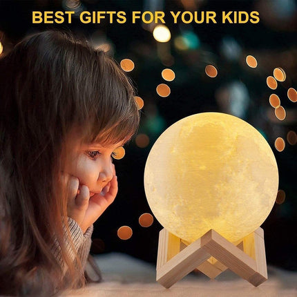 3D Moon Night Light Lunar LED Moon Lamp 16 Changing Color Remote Control