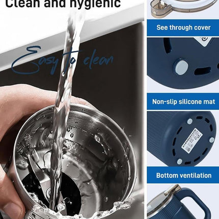 Stainless Steel Portable Electric Coffee Bean Grinder Perfect Grain Mills Herb Spice Nuts Multifunctional Grinding Machine with Blade for Home Kitchen Restaurant Hotel