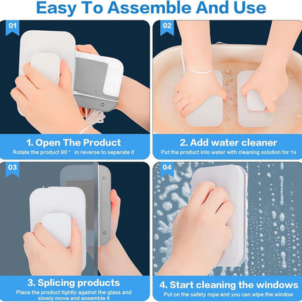 Magnetic Window Glass Cleaner | Doublefaced Glass Cleaner