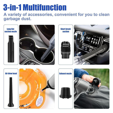 Portable Vacuum Cleaner | Cordless Handheld Mini Vacuum with Multi-Nozzles