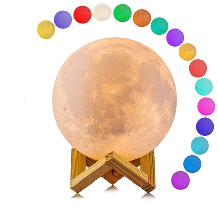 3D Moon Night Light Lunar LED Moon Lamp 16 Changing Color Remote Control