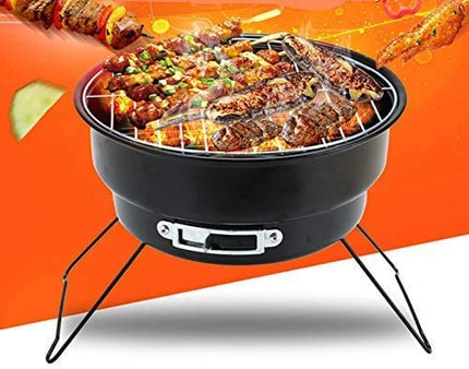 Folding Portable Outdoor Round Barbeque Charcoal BBQ Grill Oven