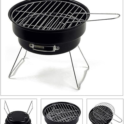 Folding Portable Outdoor Round Barbeque Charcoal BBQ Grill Oven