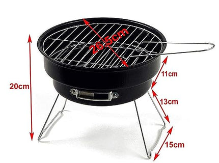 Folding Portable Outdoor Round Barbeque Charcoal BBQ Grill Oven