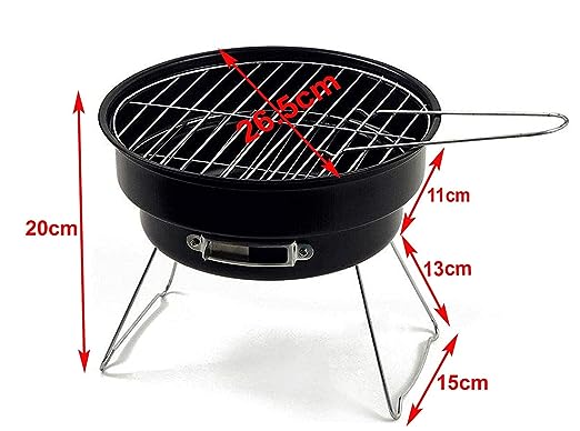 Folding Portable Outdoor Round Barbeque Charcoal BBQ Grill Oven