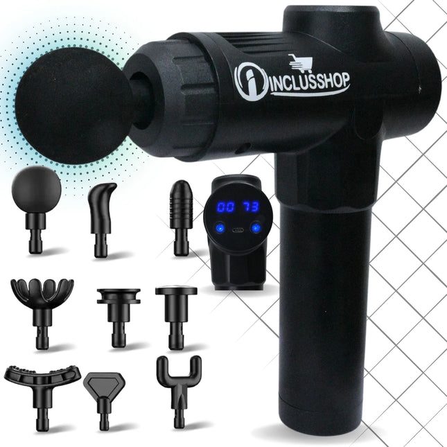 Massage Gun with Touchscreen Display, 9 Heads,Full Body Pain Relief, Relaxation Neck, Shoulder, Back, Foot for Men & Women