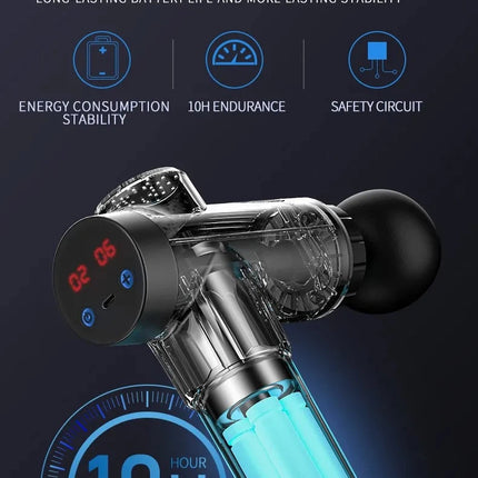 Massage Gun with Touchscreen Display, 9 Heads,Full Body Pain Relief, Relaxation Neck, Shoulder, Back, Foot for Men & Women