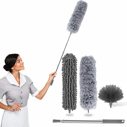 Microfiber Feather Duster 4PCS - Extendable & Bendable Dusters