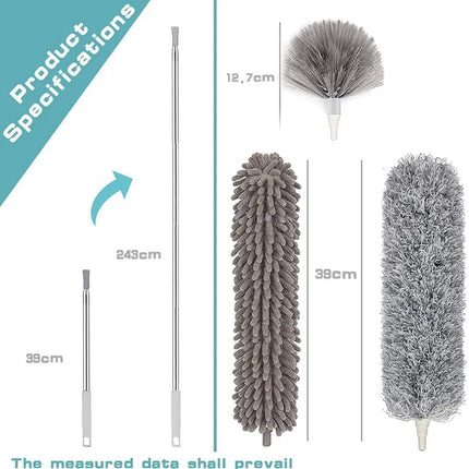 Microfiber Feather Duster 4PCS - Extendable & Bendable Dusters