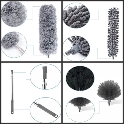 Microfiber Feather Duster 4PCS - Extendable & Bendable Dusters